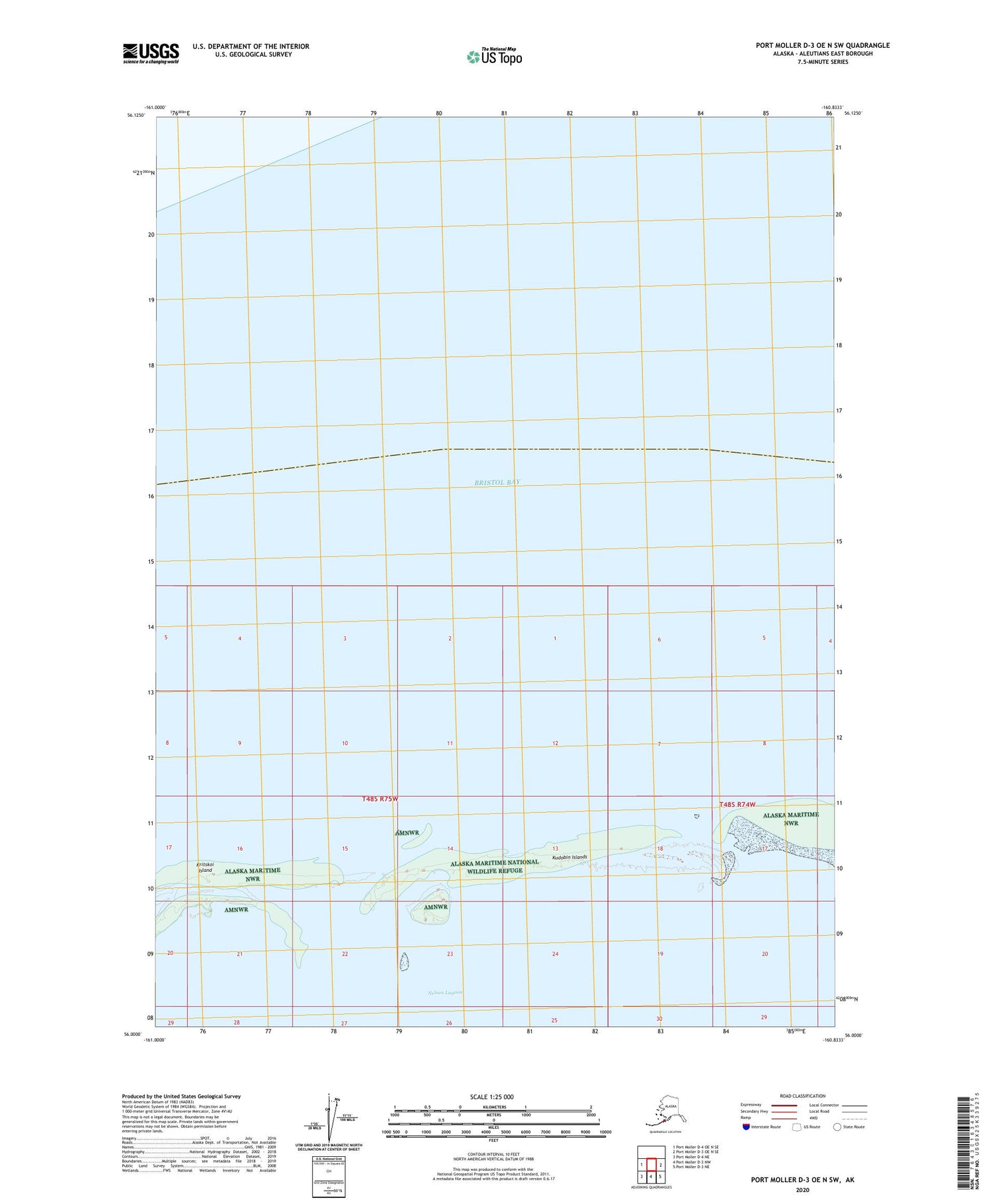Port Moller D-3 OE N SW Alaska US Topo Map Image