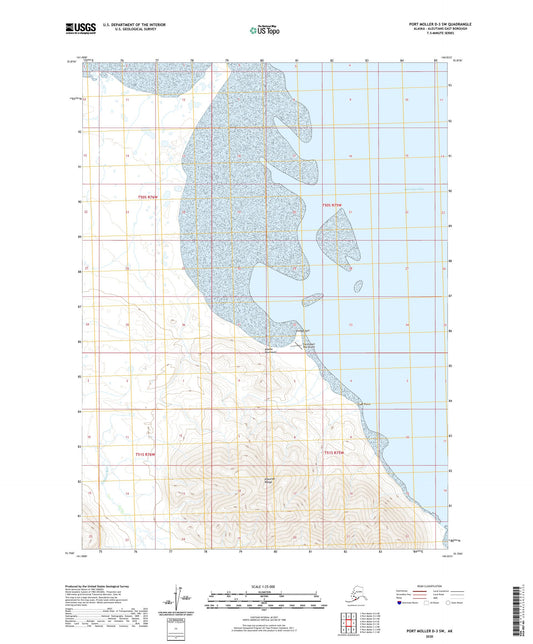 Port Moller D-3 SW Alaska US Topo Map Image