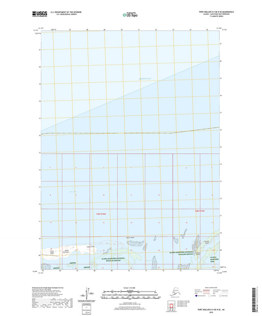 Port Moller D-4 OE N SE Alaska US Topo Map Image