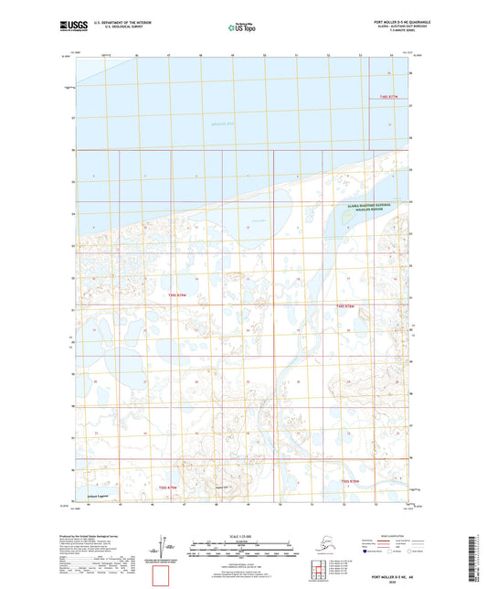 Port Moller D-5 NE Alaska US Topo Map Image