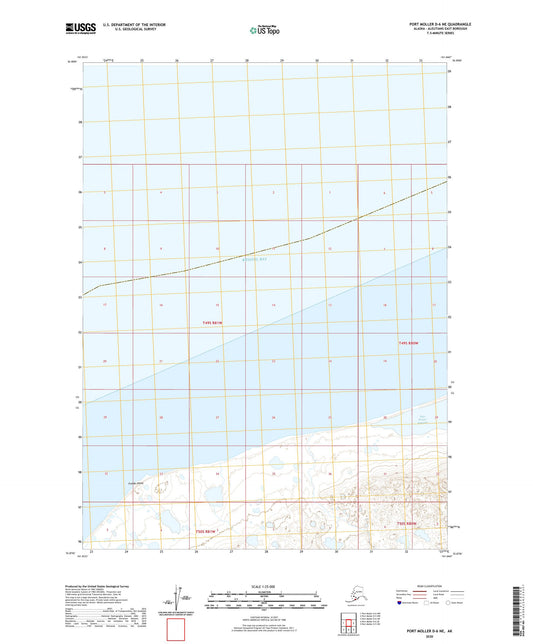 Port Moller D-6 NE Alaska US Topo Map Image
