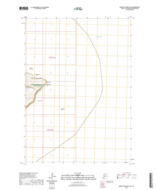 Pribilof Islands A-2 NE Alaska US Topo Map Image