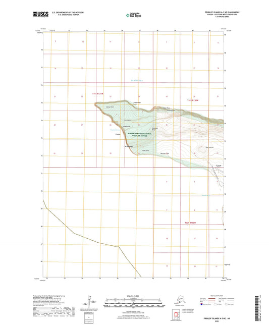 Pribilof Islands A-3 NE Alaska US Topo Map Image