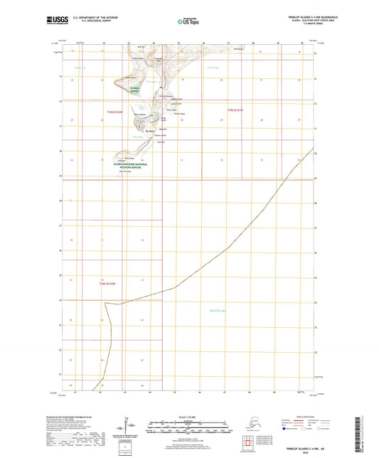Pribilof Islands C-4 NW Alaska US Topo Map Image