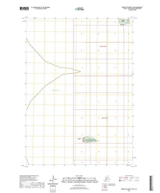 Pribilof Islands C-5 NE Alaska US Topo Map Image