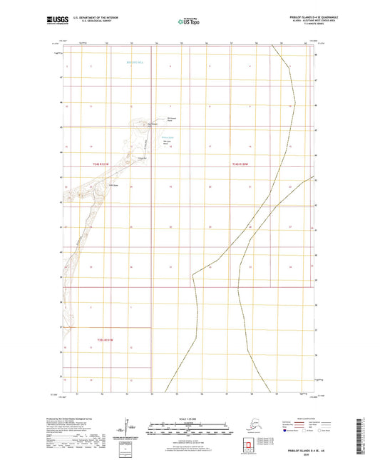 Pribilof Islands D-4 SE Alaska US Topo Map Image