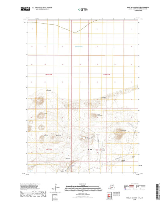 Pribilof Islands D-4 SW Alaska US Topo Map Image
