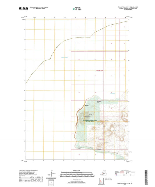 Pribilof Islands D-5 SE Alaska US Topo Map Image