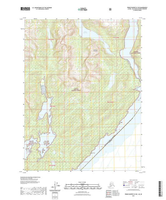 Prince Rupert D-2 NE Alaska US Topo Map Image