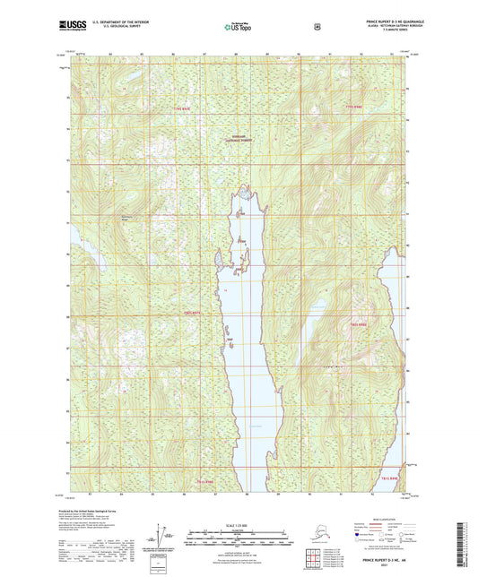 Prince Rupert D-3 NE Alaska US Topo Map Image