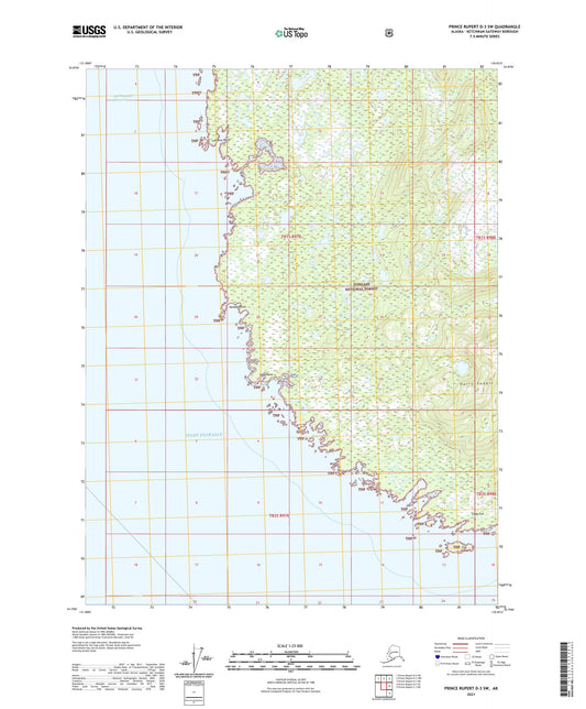 Prince Rupert D-3 SW Alaska US Topo Map Image
