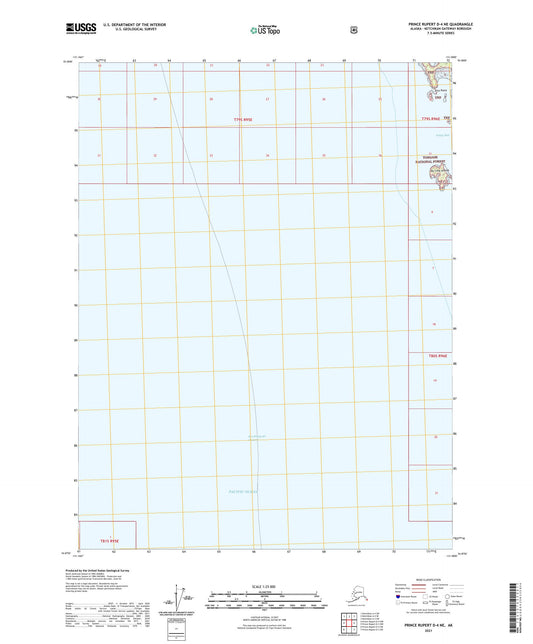 Prince Rupert D-4 NE Alaska US Topo Map Image