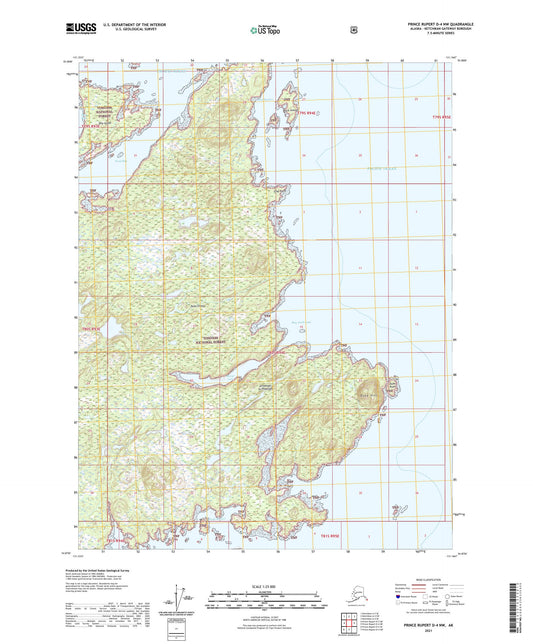 Prince Rupert D-4 NW Alaska US Topo Map Image