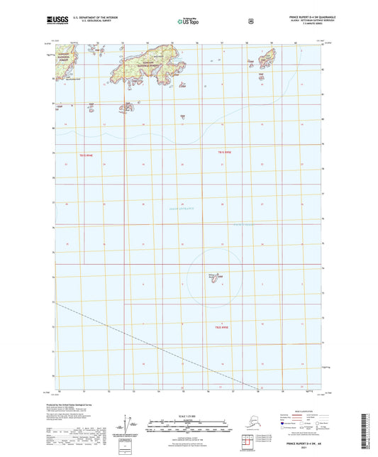Prince Rupert D-4 SW Alaska US Topo Map Image