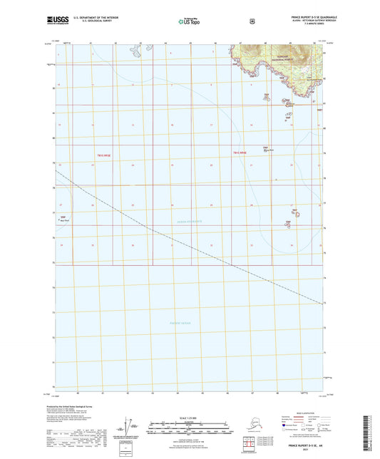 Prince Rupert D-5 SE Alaska US Topo Map Image