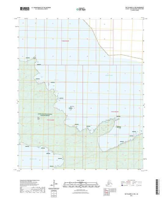Rat Islands A-3 NE Alaska US Topo Map Image