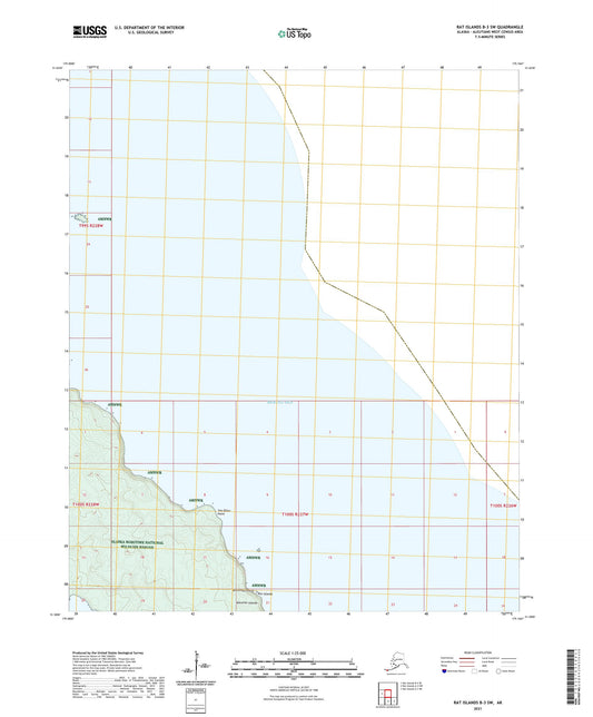 Rat Islands B-3 SW Alaska US Topo Map Image