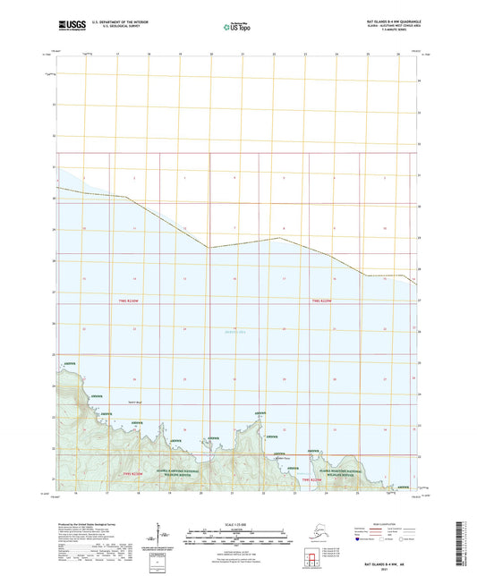 Rat Islands B-4 NW Alaska US Topo Map Image