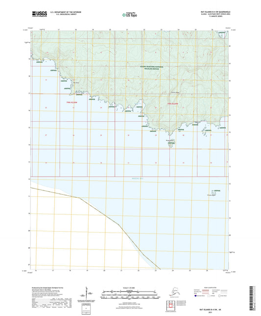 Rat Islands B-4 SW Alaska US Topo Map Image