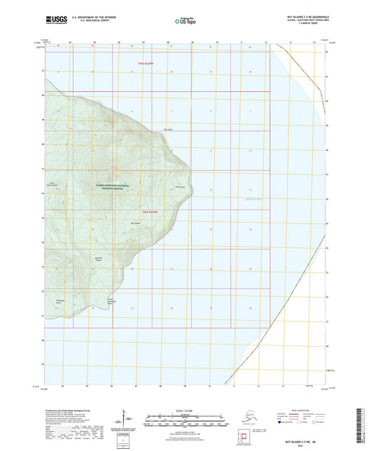 Rat Islands C-5 NE Alaska US Topo Map Image