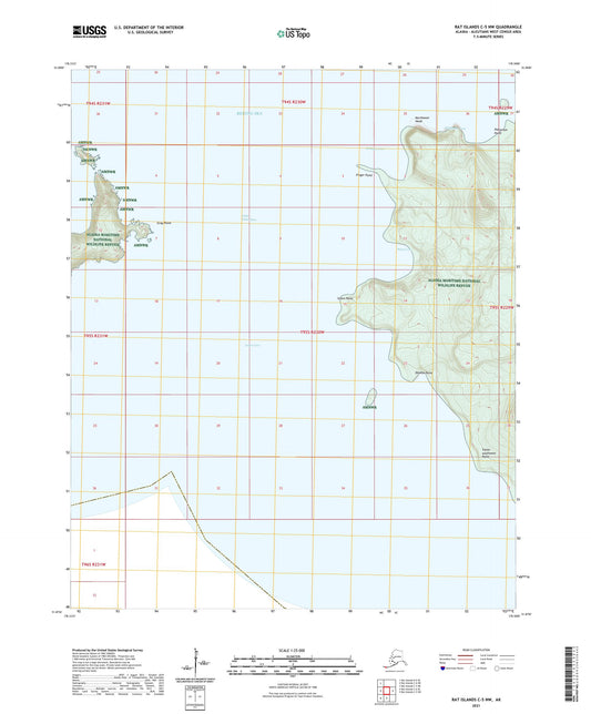 Rat Islands C-5 NW Alaska US Topo Map Image