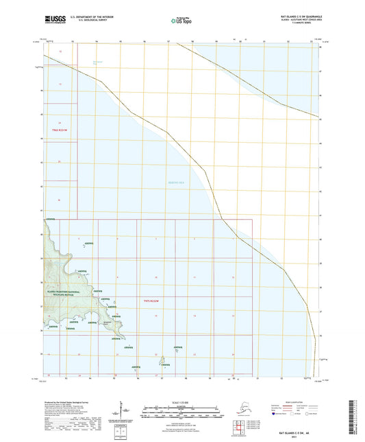 Rat Islands C-5 SW Alaska US Topo Map Image