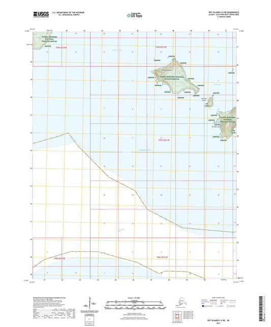 Rat Islands C-6 NE Alaska US Topo Map Image