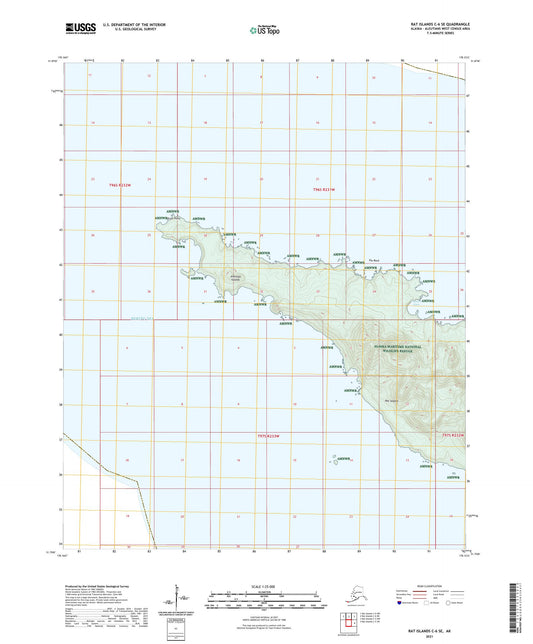 Rat Islands C-6 SE Alaska US Topo Map Image