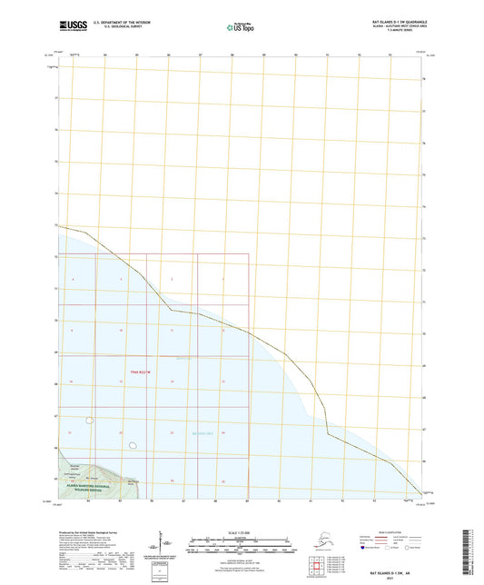Rat Islands D-1 SW Alaska US Topo Map Image