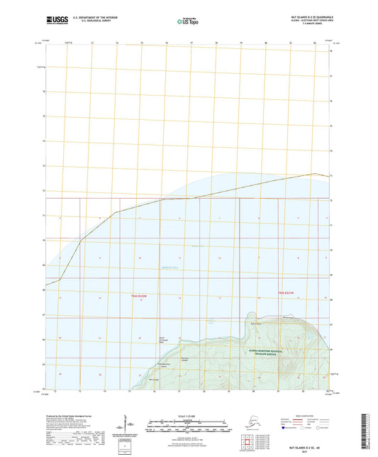 Rat Islands D-2 SE Alaska US Topo Map Image