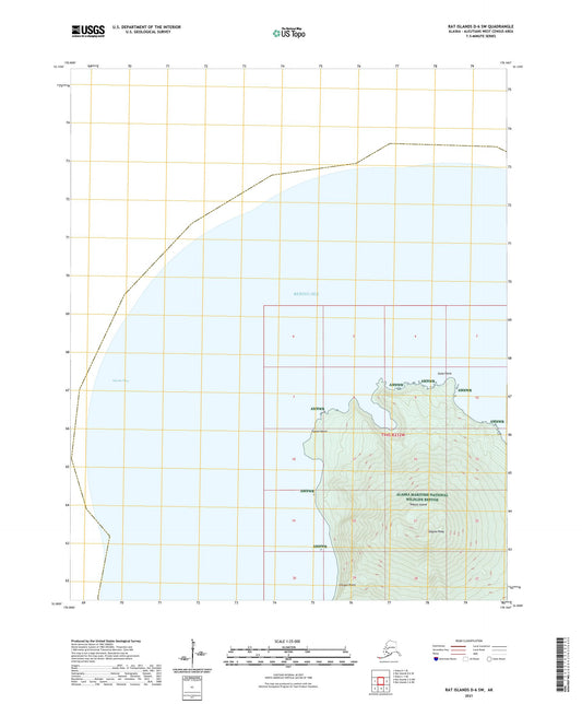 Rat Islands D-6 SW Alaska US Topo Map Image