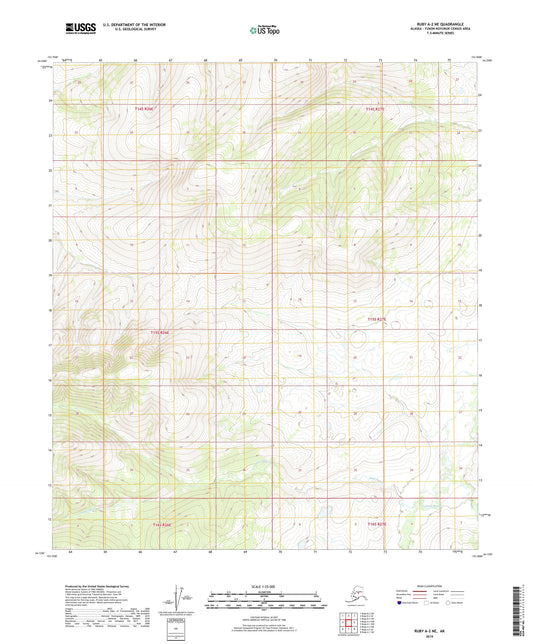 Ruby A-2 NE Alaska US Topo Map Image