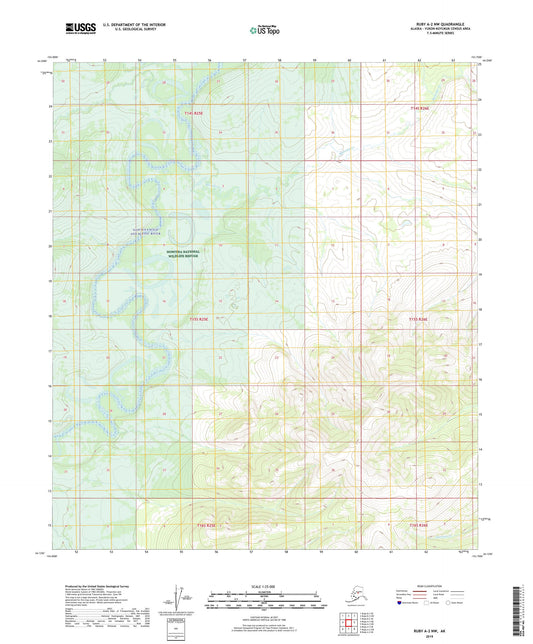 Ruby A-2 NW Alaska US Topo Map Image