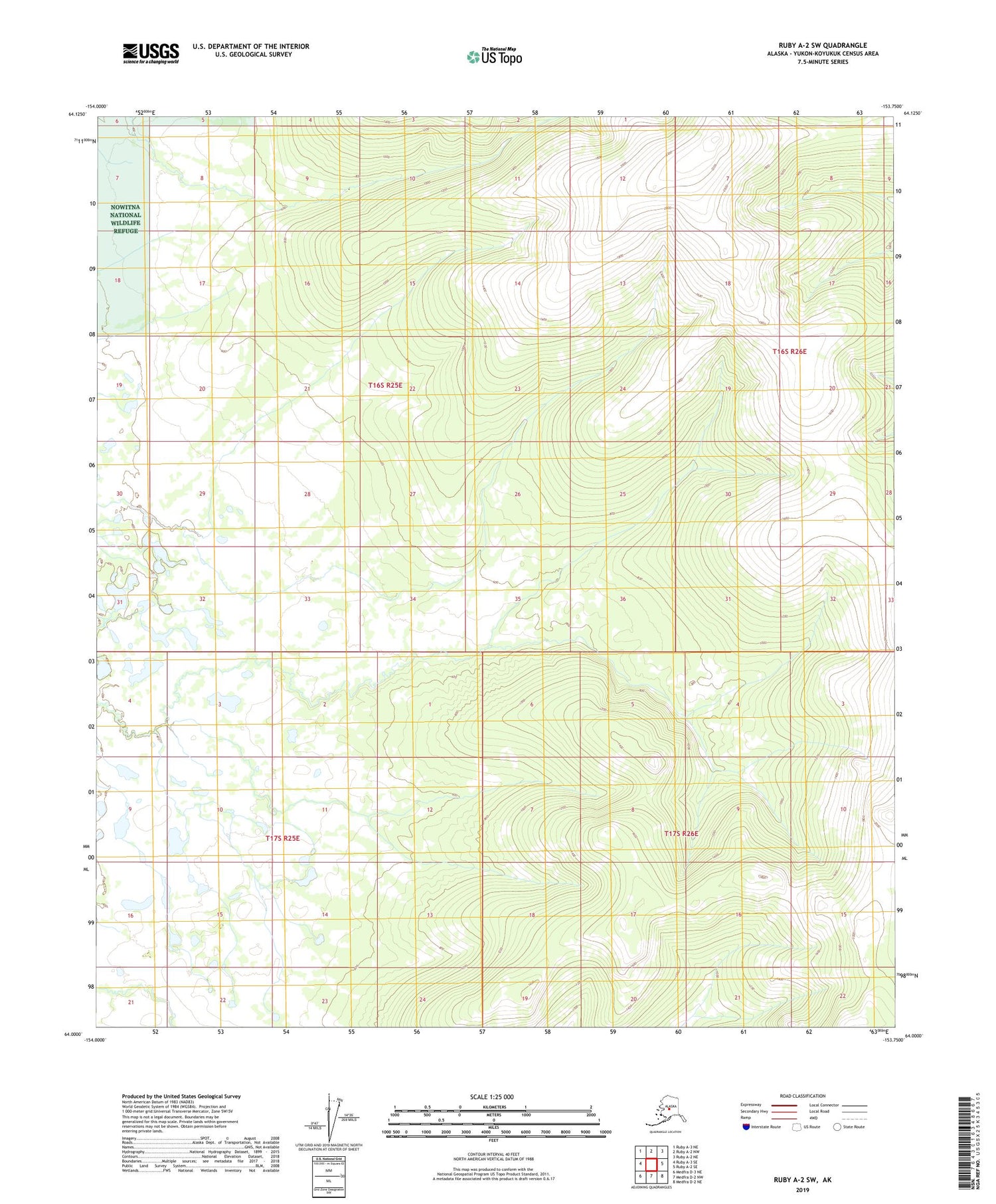 Ruby A-2 SW Alaska US Topo Map Image