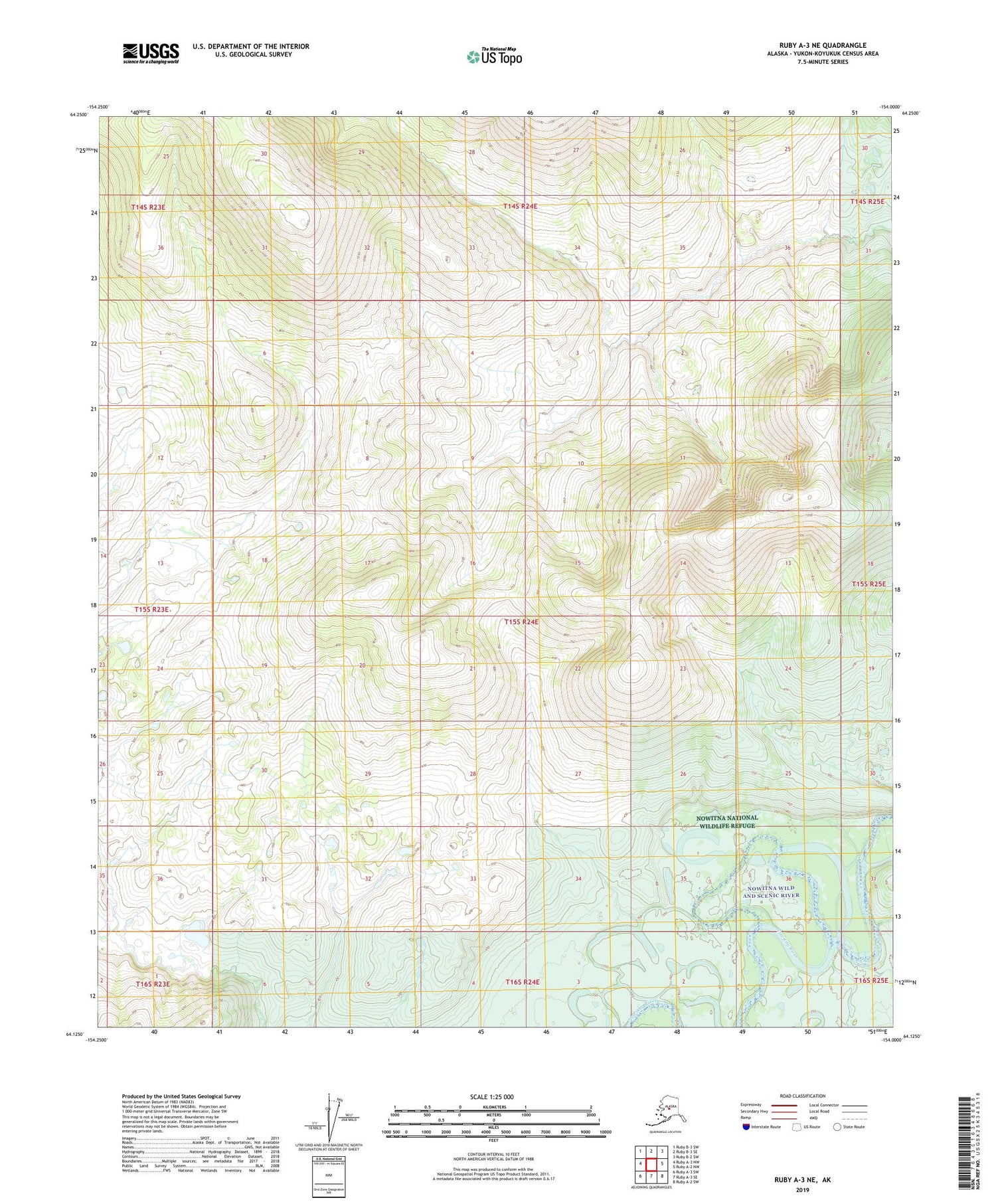 Ruby A-3 NE Alaska US Topo Map Image