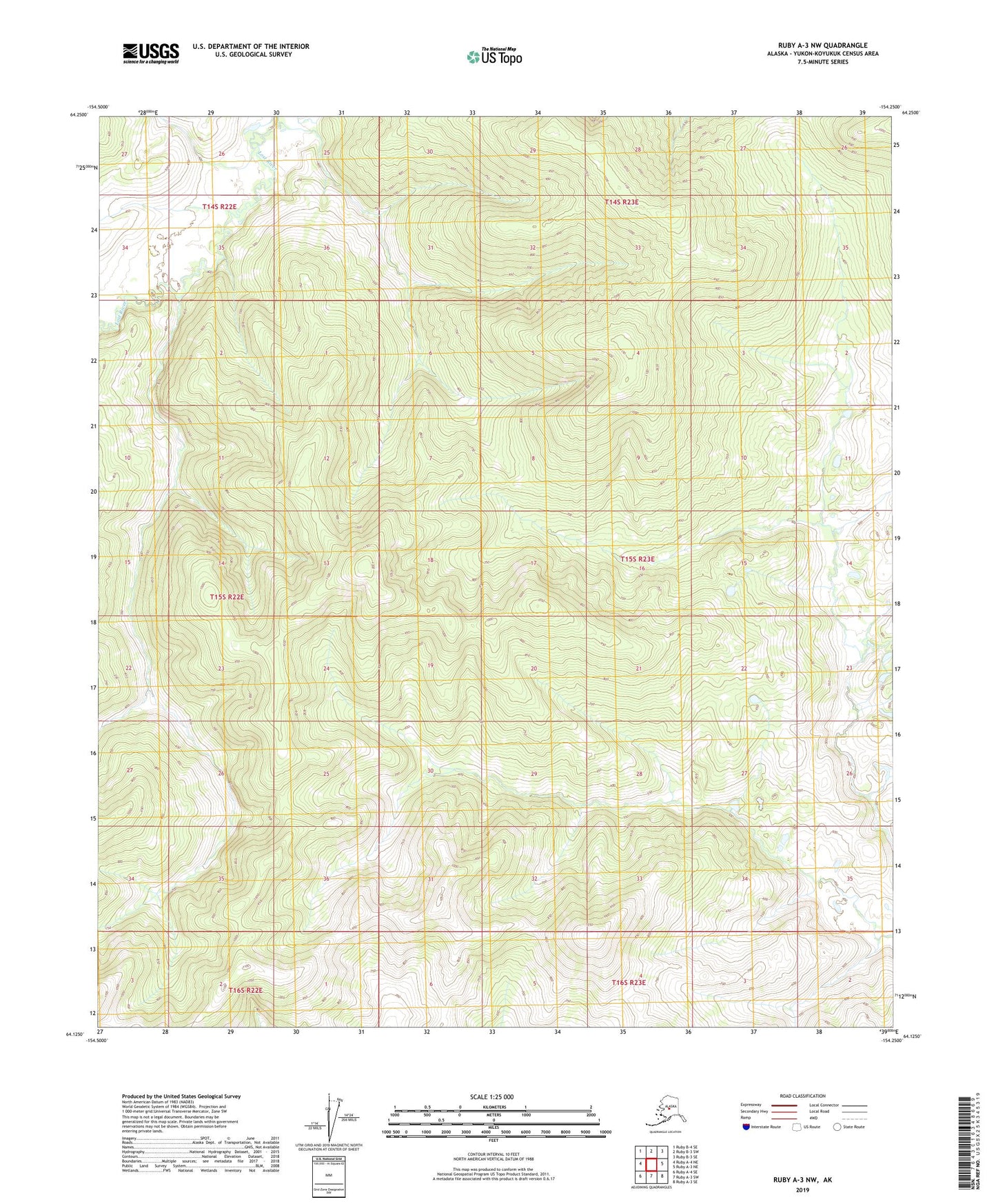 Ruby A-3 NW Alaska US Topo Map Image