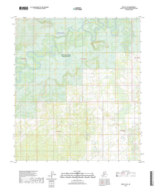 Ruby A-3 SE Alaska US Topo Map Image