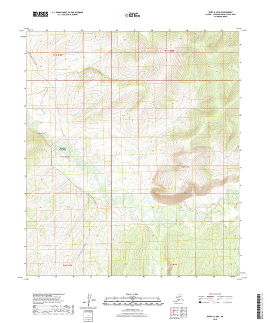 Ruby A-5 NW Alaska US Topo Map Image
