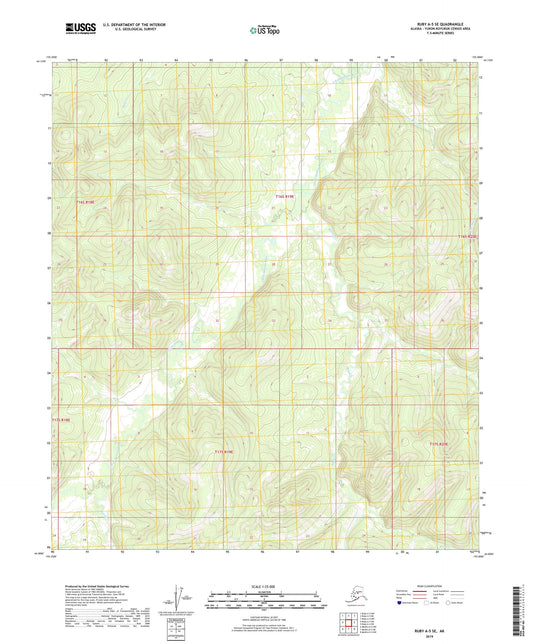 Ruby A-5 SE Alaska US Topo Map Image