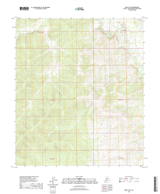 Ruby A-6 NE Alaska US Topo Map Image