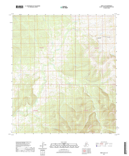 Ruby A-6 SE Alaska US Topo Map Image