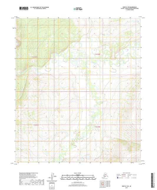 Ruby B-1 SW Alaska US Topo Map Image