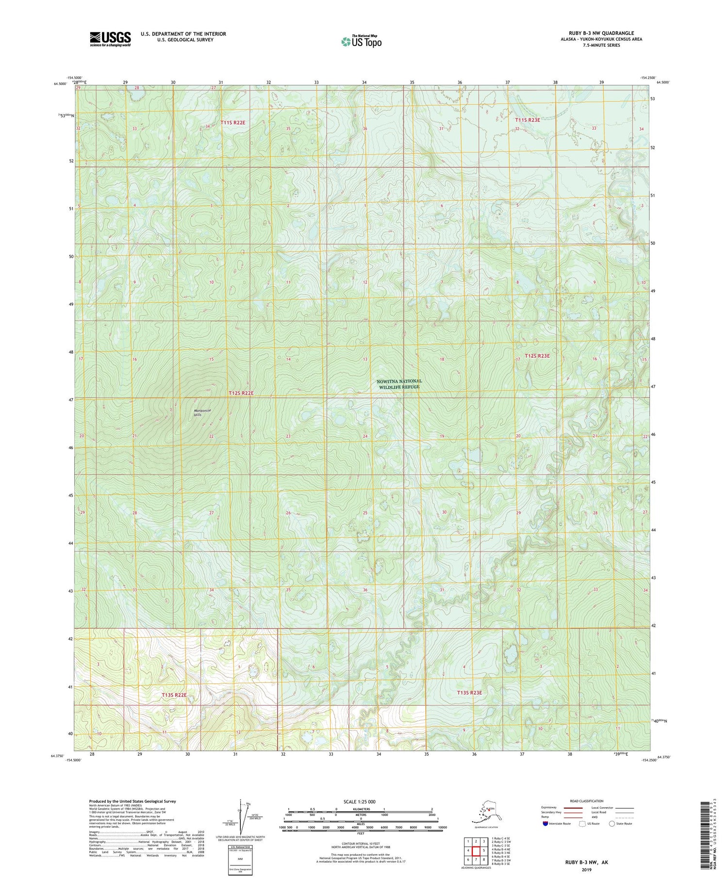 Ruby B-3 NW Alaska US Topo Map Image