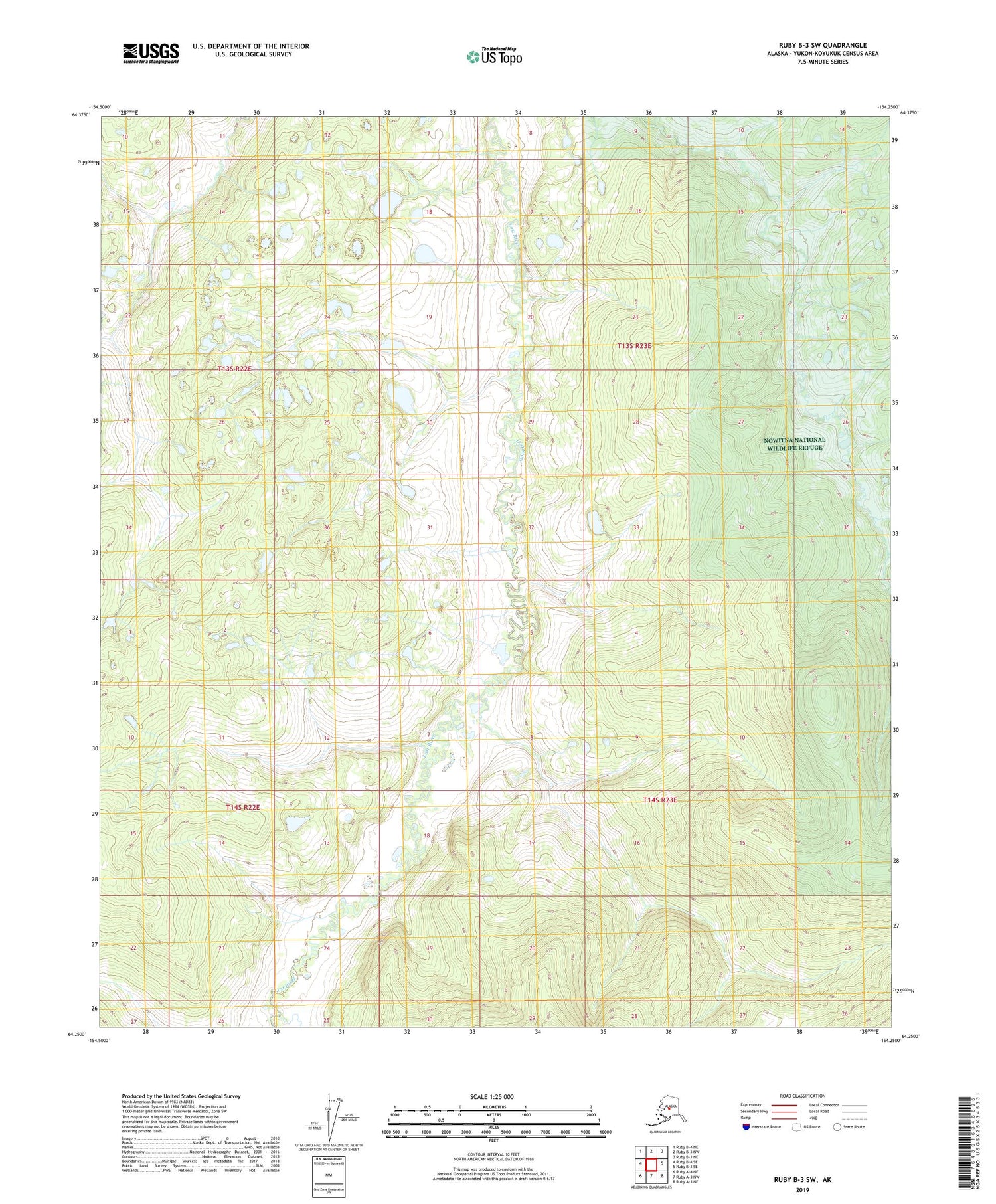 Ruby B-3 SW Alaska US Topo Map Image
