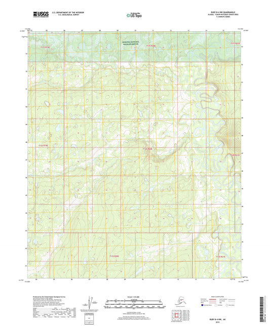 Ruby B-4 NW Alaska US Topo Map Image