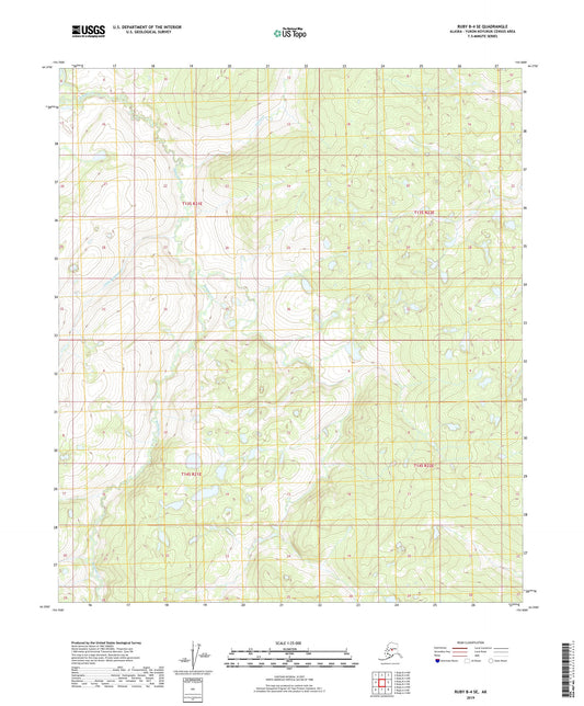 Ruby B-4 SE Alaska US Topo Map Image