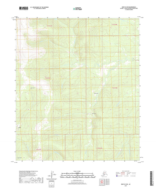Ruby B-5 NW Alaska US Topo Map Image