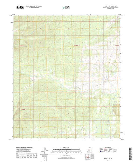 Ruby B-5 SE Alaska US Topo Map Image