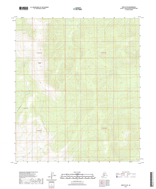 Ruby B-5 SW Alaska US Topo Map Image