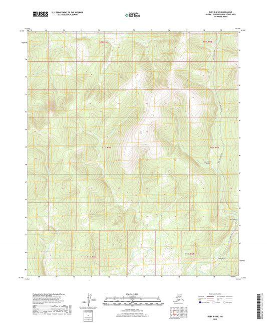 Ruby B-6 NE Alaska US Topo Map Image